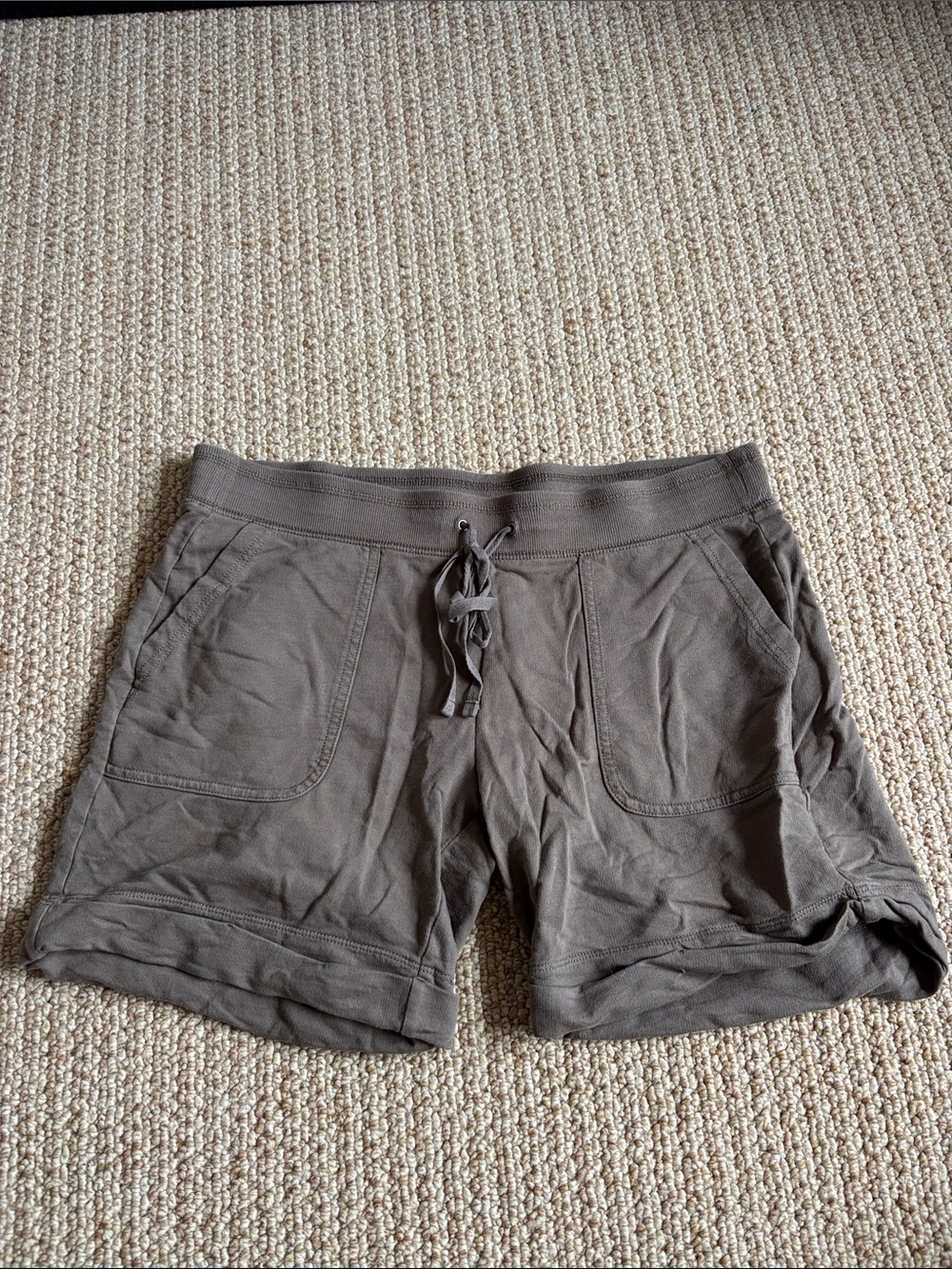LOFT Olive Brown Drawstring Athletic Shorts